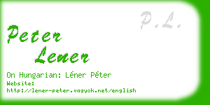 peter lener business card